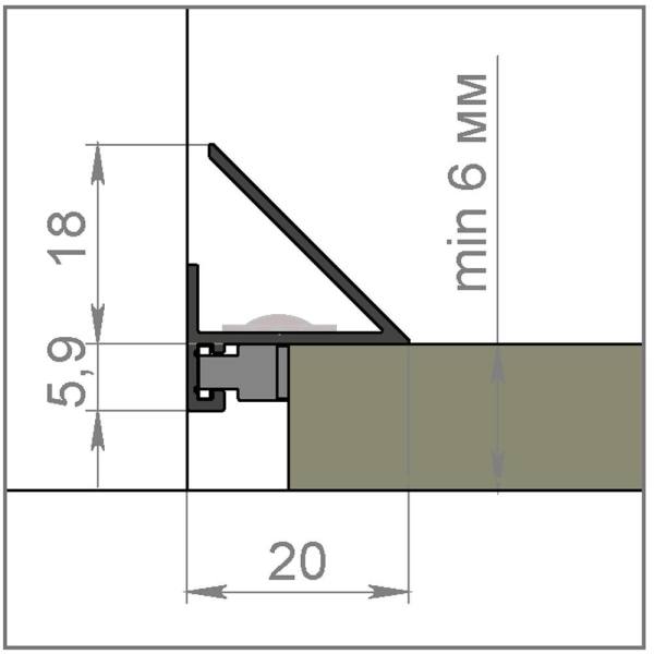 Микроплинтус Fezard ALP-M18-led